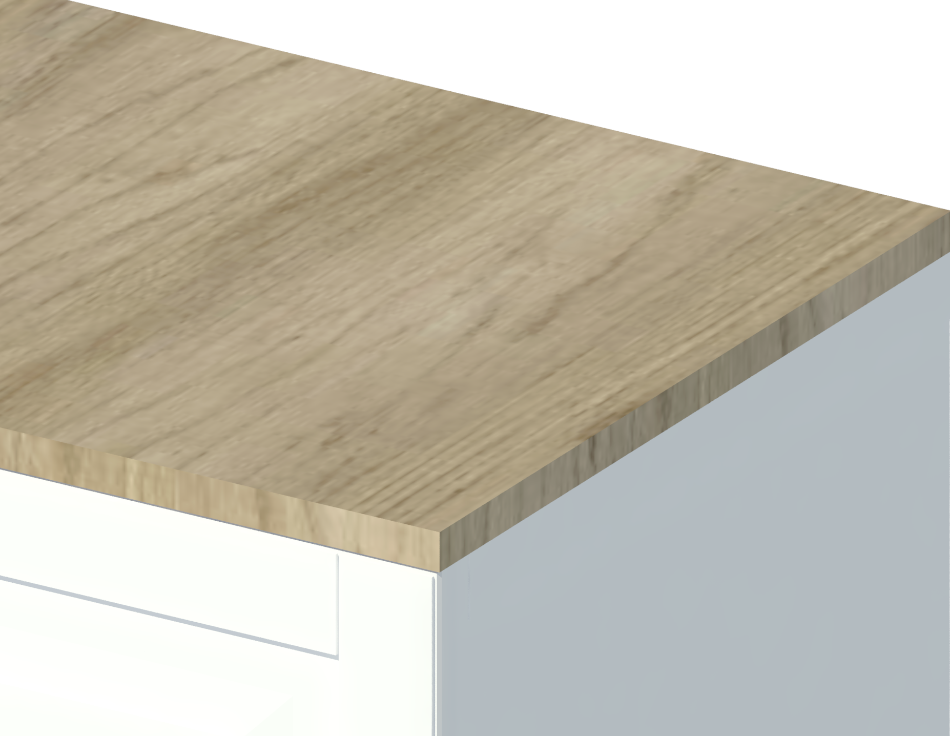 Revit render of the oak top panel to place on top of the cabinet.